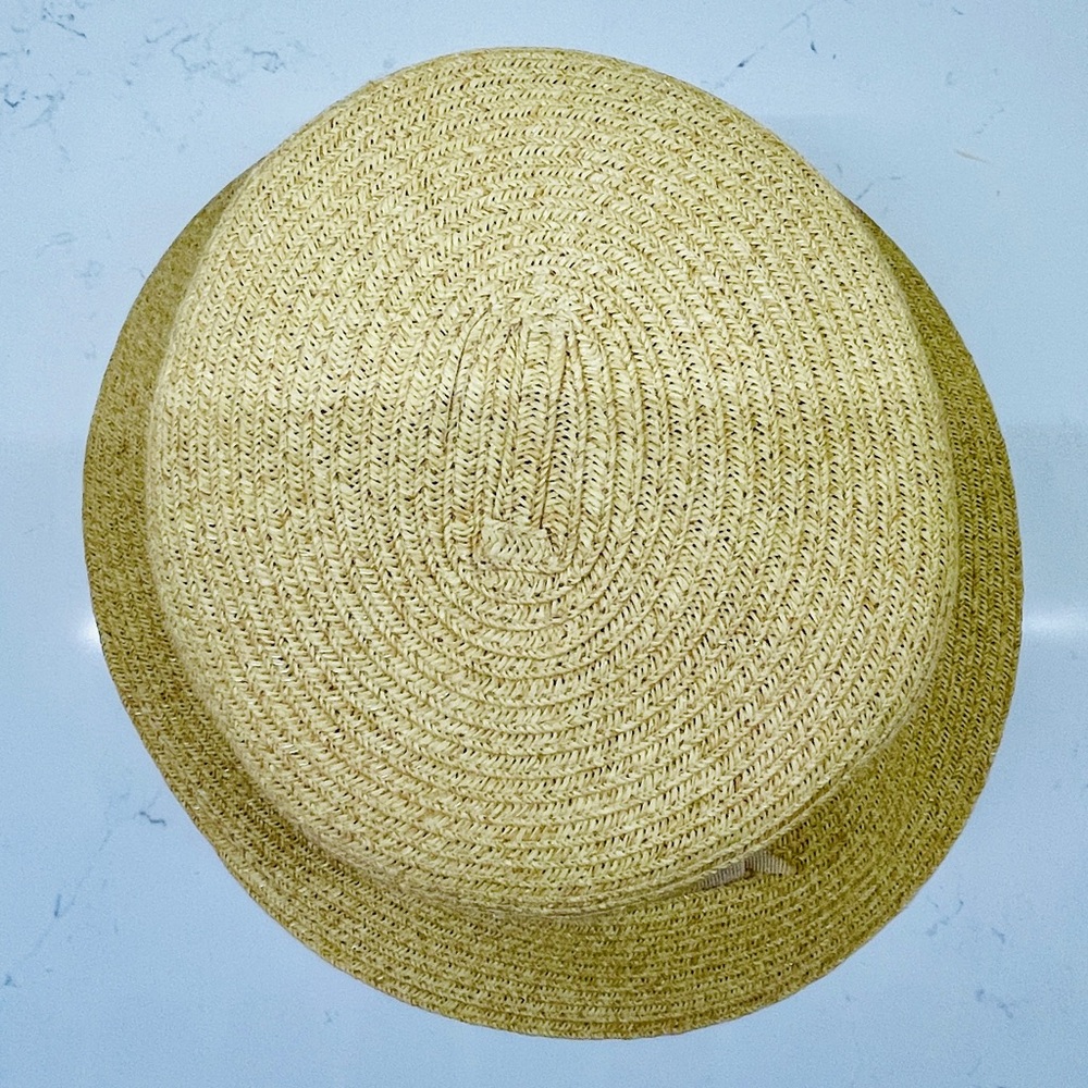 Nine West Tan Straw Hat with Bow Accent - Picture 7 of 8